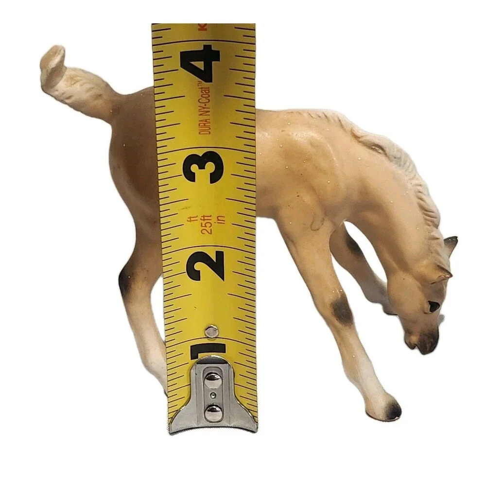 Set Of 3 Vintage Lefton Porcelain Palomino Horse Figurines 80520